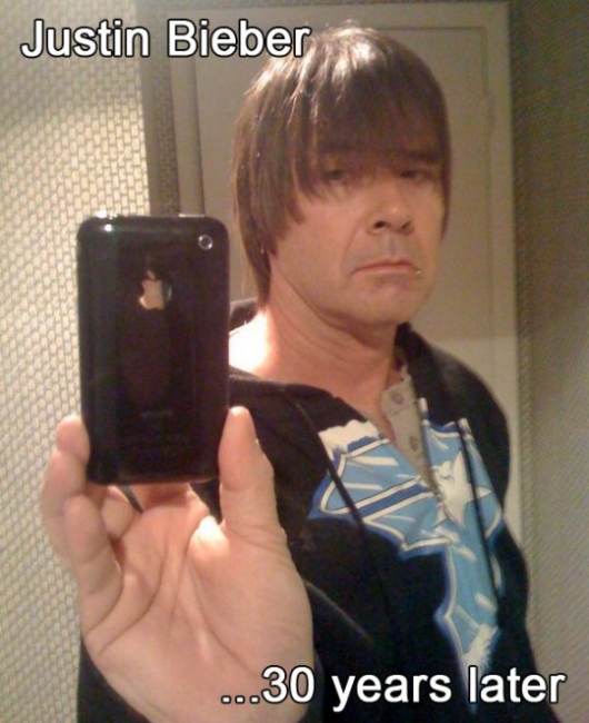 I traveled 30 years into the future and found this picture of Justin bieber. and yes, its really him.