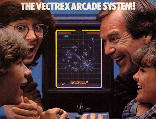 The Vectrex Arcade System came with its own integrated vector monitor. You could pick one of these up in 1982 for $199.