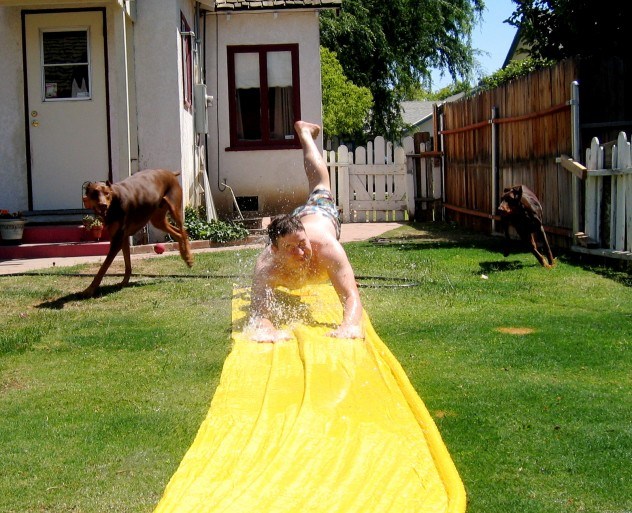 Slip n Slide. Sadly, because seven adults and a 13-year-old suffered neck injuries or paralysis after slipping and sliding, this toy was recalled in 1993.
