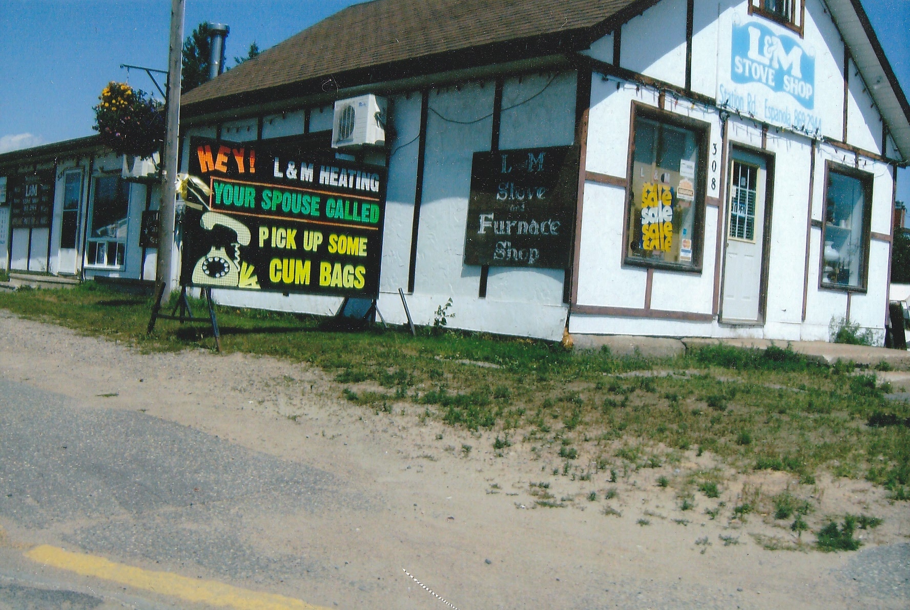 This sign is from a vacumm shop in Espanola Ont.