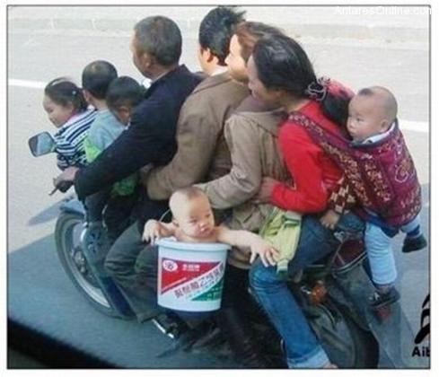 HOW MANY PEOPLE CAN YOU FIT ONTO A MOTORBIKE?
