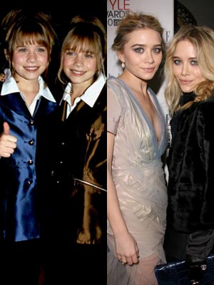 The normal and anorexic Olsen twins. Ashley and her sister Mary Kate rose to fame in the 80s sitcom Full House and are self-made billionaires.