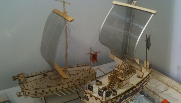 The sails of these cool little Chinese boats are also speakers. We really have no idea how that works, but it's awesome