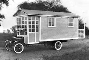  For example, one of the oldest known campers is this converted Model T from 1920. Part house and part car, this novel cottage on wheels -- complete with its own sunroom and back porch -- gives a new spin to the term "life on the road." 