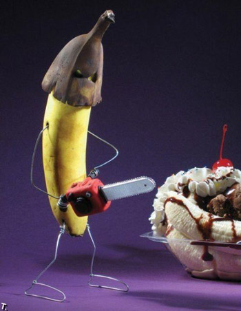 well thats one way to make a bannana split