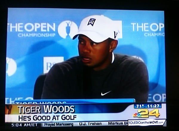 Tiger..he's good at getting his balls in the hole