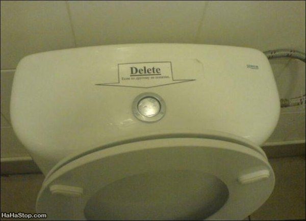 DELETE might remind my wife to flush