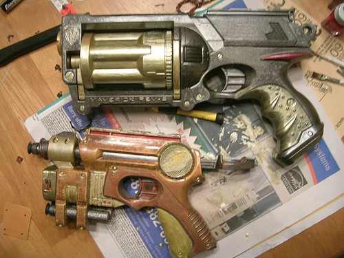 steampunk pistols