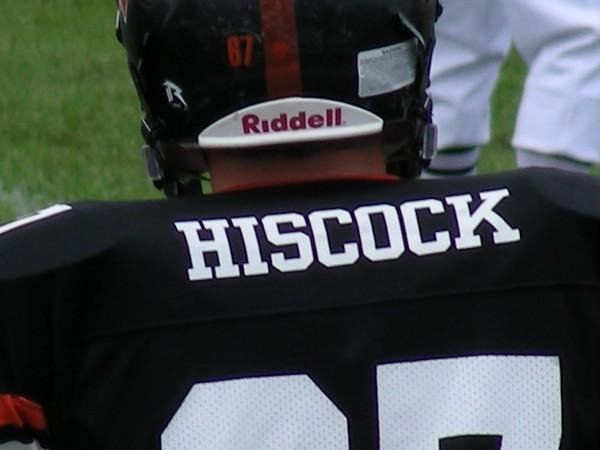 I saw this football player at a high school football game in Minooka, Illinois.
