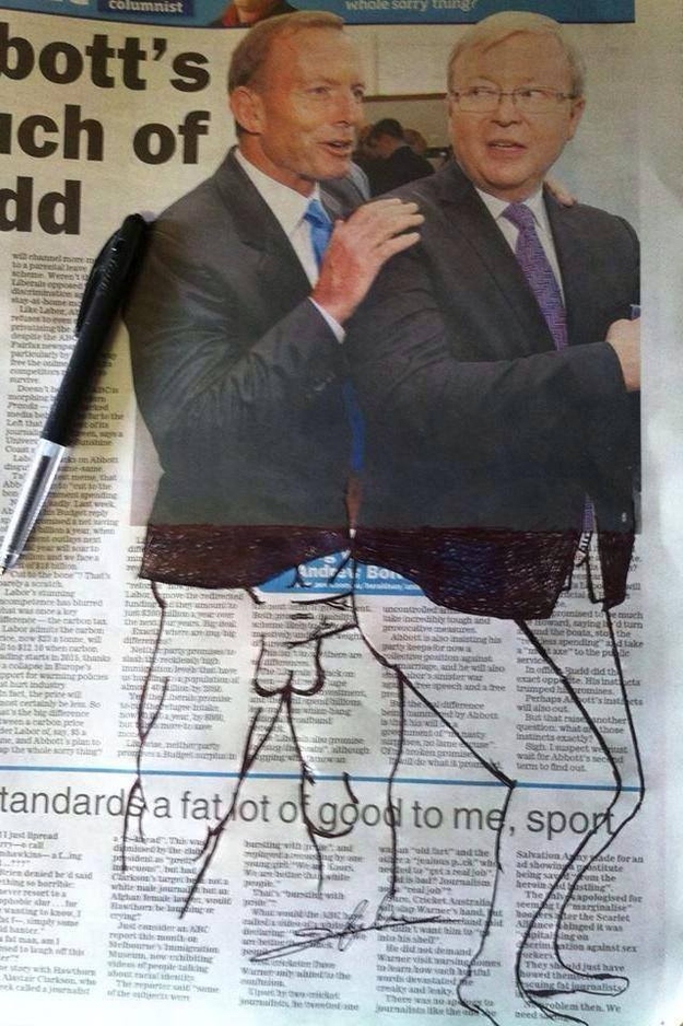 Drawing Dicks In The Newspaper