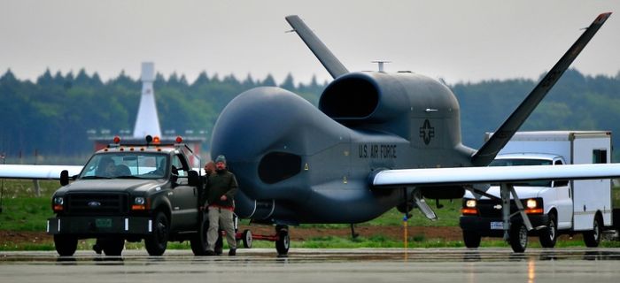 I had no idea how big military drones actually were until I ran across this pic