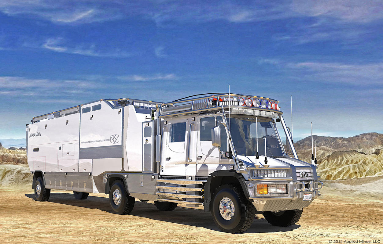 Based on a Mercedes-Benz Unimog, the Kiravan tractor is powered by a 260-horsepower turbodiesel.