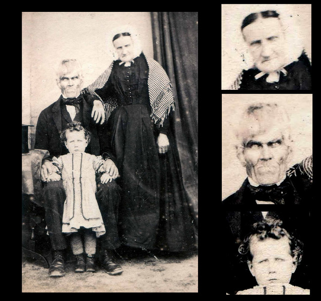 An early family photo gone creepily-wrong.