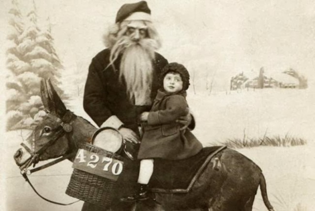 Santa wasn't always cheerful.