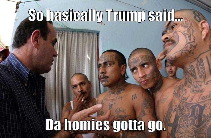 Trump said the homies gotta go.