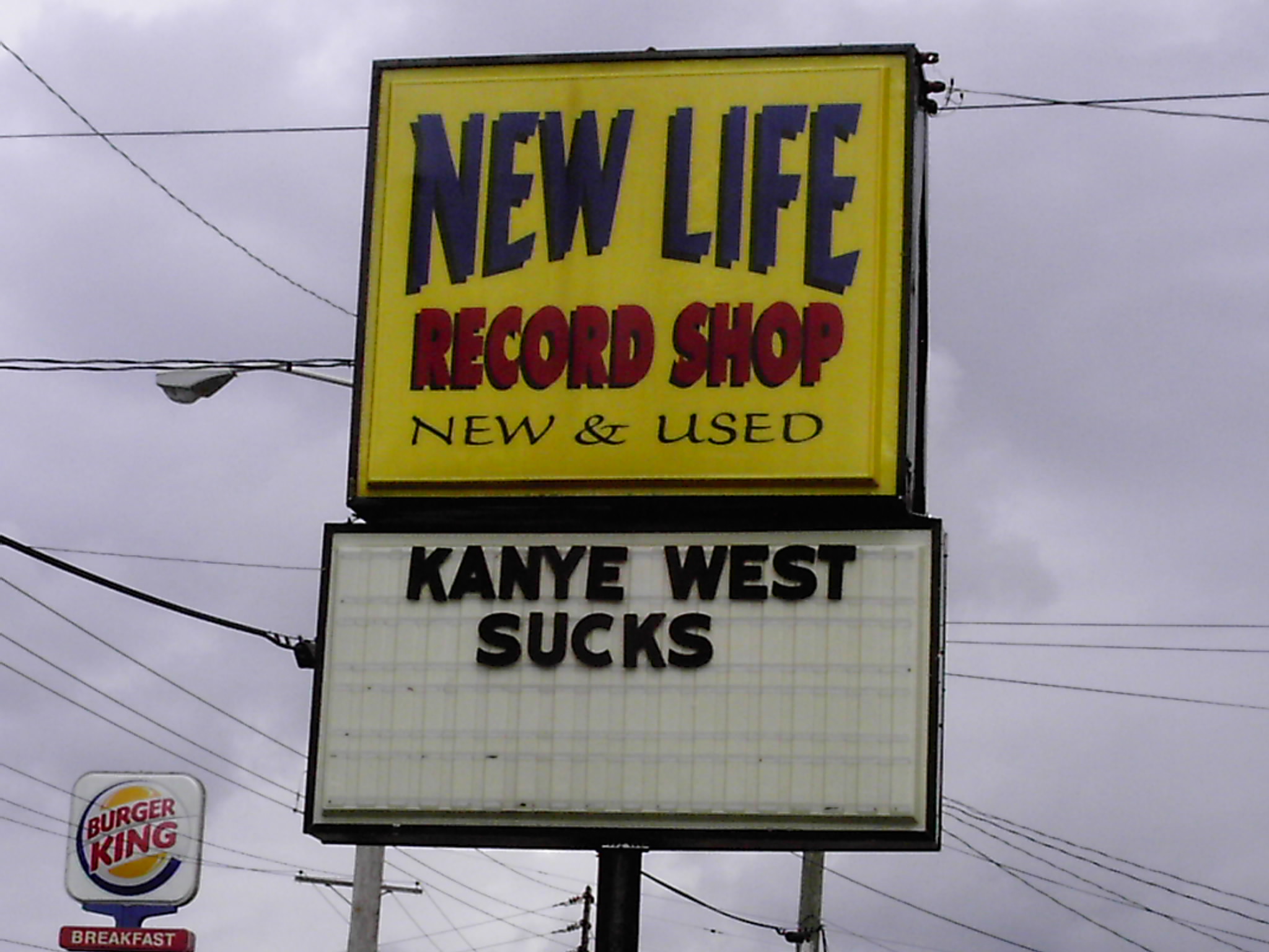 This sign was on a local record store. Had to grab a picture of it.