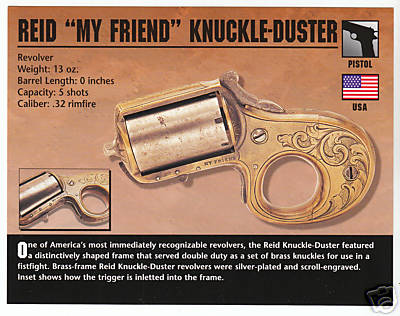 .32 cal. brass knuckle gun made by James Reid in the late 1800's