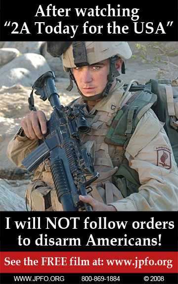 Nice poster from JPFO . org
-If the government ever decides to destroy our constitutional rights, you can bet many police and military will NOT be following orders. Thank goodness! They know they took an oath to protect and defend the CONSTITUTION and they will take it very seriously just like many heroes have before them.
