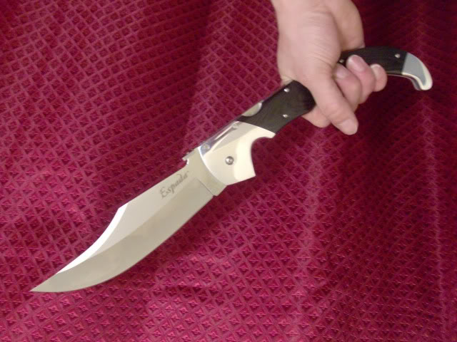 The extra large Cold Steel Espada pocket sword is one of the largest and strongest folding pocket knives ever made.