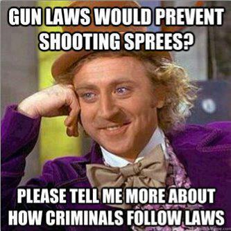 Gun control laws don't stop criminals they encourage criminals.