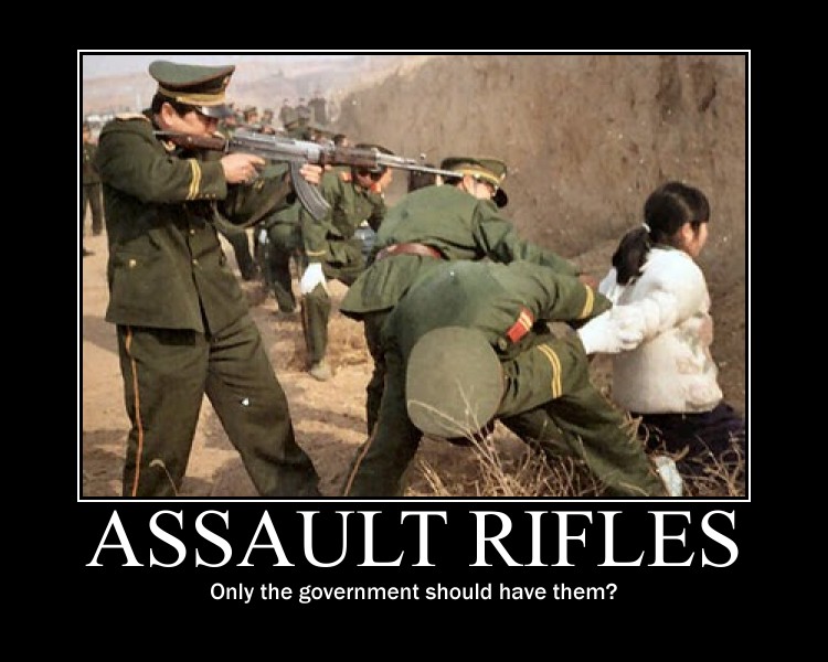 Only the government can have "assault rifles" in China.