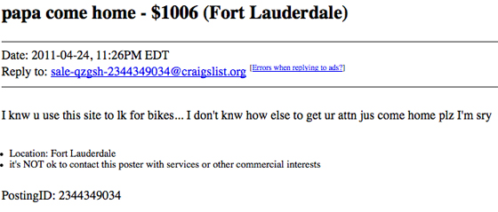 document - papa come home $1006 Fort Lauderdale Date , Pm Edt to saleqzgsh2344349034.org Errors when ads? I knw u use this site to lk for bikes... I don't knw how else to get ur att jus come home plz I'm sry Location Fort Lauderdale it's Not ok to contact