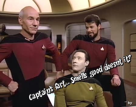 Picard at his best, it wasnt just the captains log they spoke about....