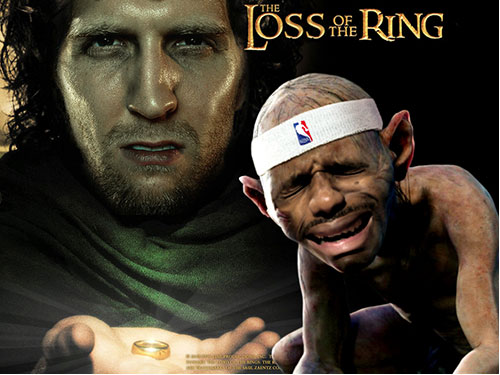 The loss of the ring.
Perfect crybaby face from lebron