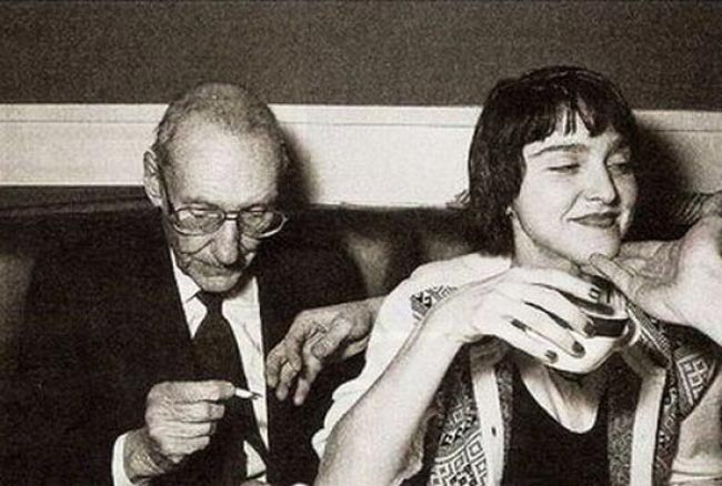 William Burroughs Enjoying Some Reefer With Madonna