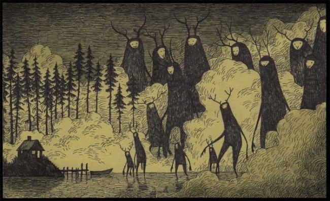 forest monsters drawing -