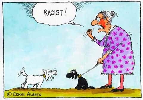 racist dog cartoon