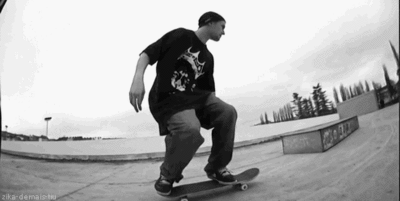 gifs - man skateboarding