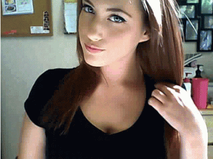 gifs - girl looking into webcam