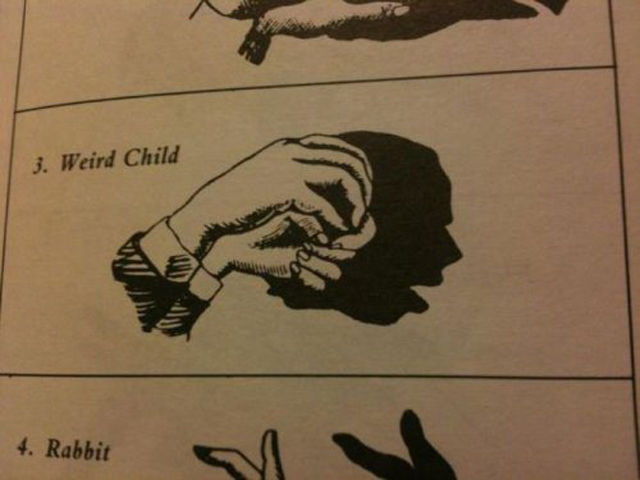 make a penis shadow puppet - 3. Weird Child 4. Rabbit 4. Rabbit
