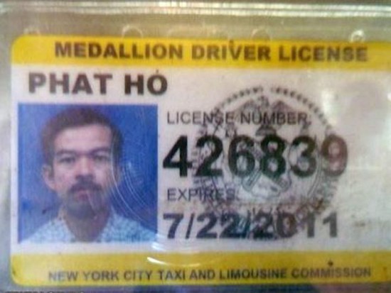 funniest real names - Medallion Driver License Phat H License Nomber 426839 Expires 72226 New York City Taxi And Limousine Commission