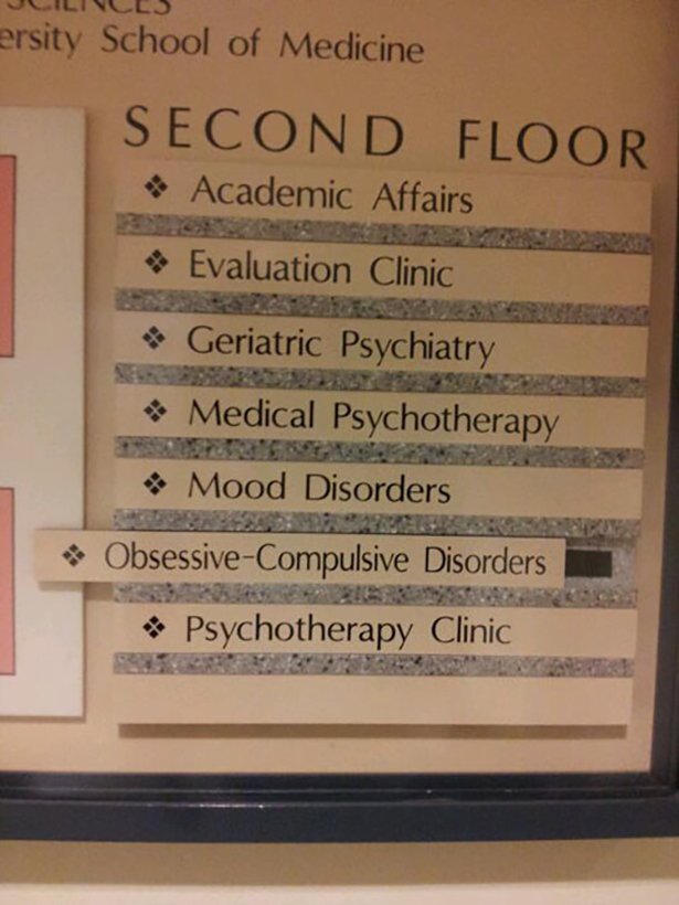 ocd sign - Ulivcls ersity School of Medicine Second Floor Academic Affairs Evaluation Clinic Geriatric Psychiatry Medical Psychotherapy Mood Disorders ObsessiveCompulsive Disorders Psychotherapy Clinic