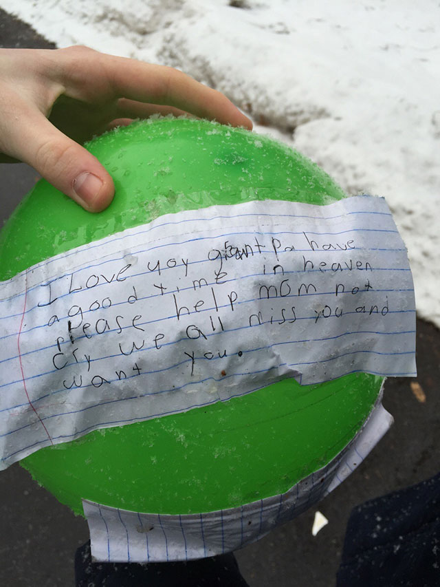 Found this on campus, attached to a balloon