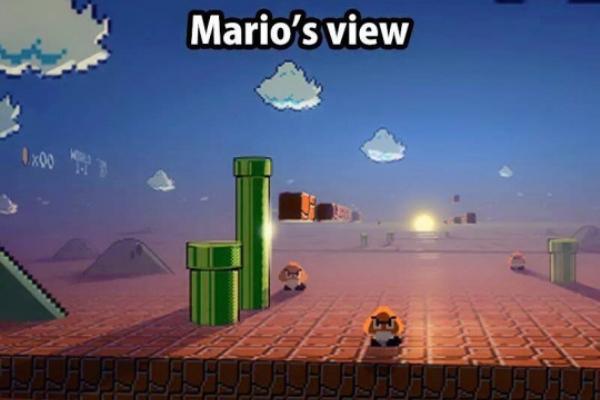 gaming meme mario's view - Mario's view