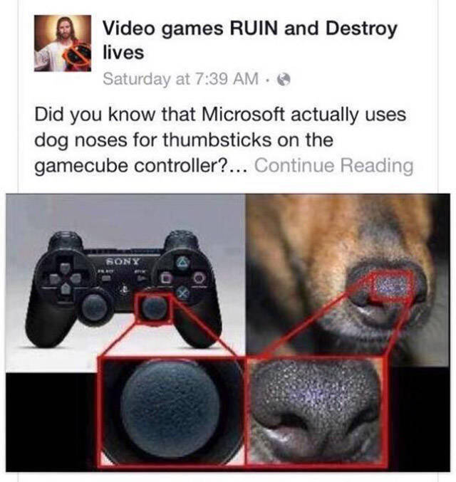 ps controller dog nose - Video games Ruin and Destroy lives Saturday at Did you know that Microsoft actually uses dog noses for thumbsticks on the gamecube controller?... Continue Reading