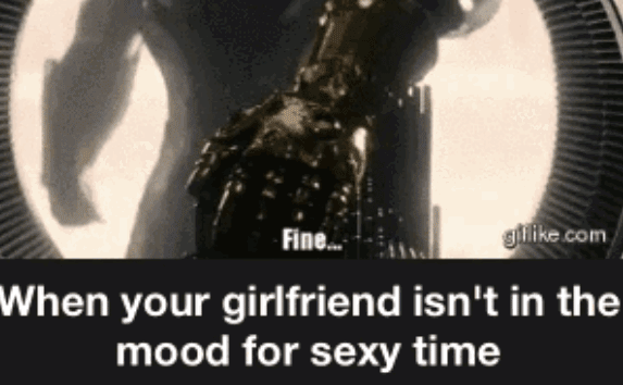 gif funny memes - Fine. gif.com When your girlfriend isn't in the mood for sexy time