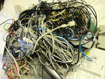 this is what happens when you stick all your cables in a box