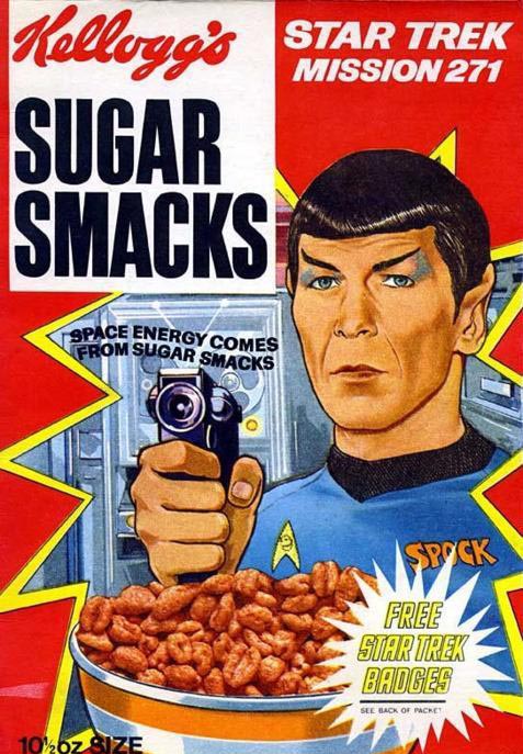 random pic sugar smacks star trek - Mission 271 Kellogg's Star Trek Sugar Smacks Space Energy Comes From Sugar Smacks Spock Free Star Trek Badges See Back Of Pack 10 Oz Size
