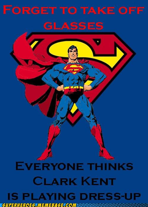 superman icon - Forget To Take Off Glasses Everyone Thinks Clark Kent Is Playing DressUp SuperheroesMemebase.Com