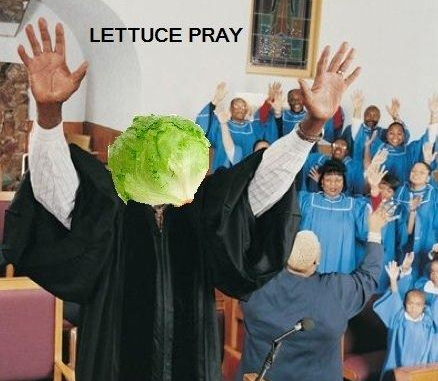 pun church black - Lettuce Pray