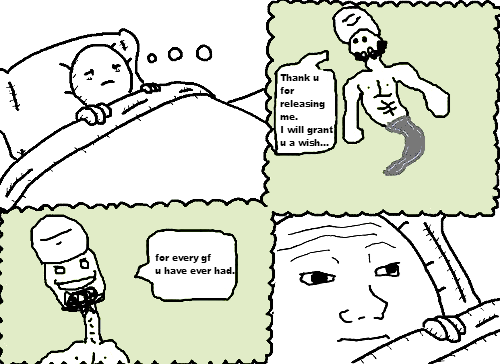 rich piana 4chan meme - Thank u for releasing me. I will grant wa wish... for every gf u have ever had.