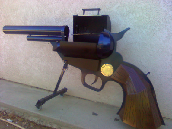 Gun-shaped BBQ