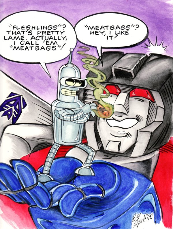Starscream - Meatbags Y, I Ue ''Fleshlings''? That'S Pretty Lame Actually, I Call 'Em Meatbags"! it? Hie