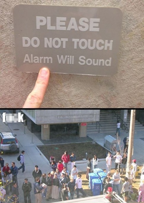 Please Do Not Touch Alarm Will Sound