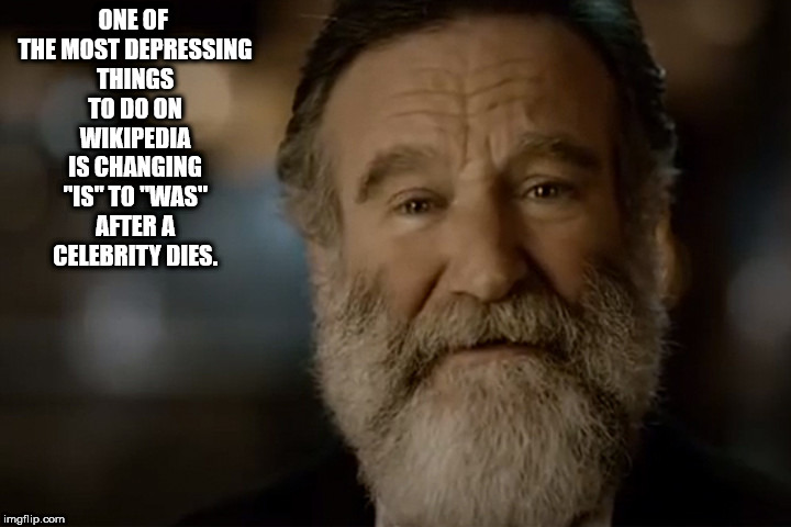 robin williams zelda - One Of The Most Depressing Things To Do On Wikipedia Is Changing