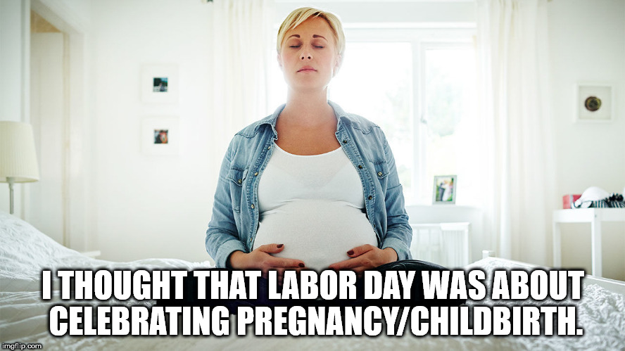 I Thought That Labor Day Was About Celebrating PregnancyChildbirth. imgflip.com